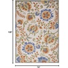 image:imageNourison Home Aloha Multicolor 3 x 5 Area Rug  Easy Clean Non Shedding Bed Room Living Room Dining Room Kitchen 3 x 5Ivory Blue