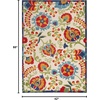 image:imageNourison Home Aloha Multicolor 3 x 5 Area Rug  Easy Clean Non Shedding Bed Room Living Room Dining Room Kitchen 3 x 5Multi Color