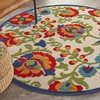 image:imageNourison Home Aloha Multicolor 3 x 5 Area Rug  Easy Clean Non Shedding Bed Room Living Room Dining Room Kitchen 3 x 5Multi Color