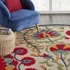 image:imageNourison Home Aloha Red Multicolor 3 x 5 Area Rug  Easy Clean Non Shedding Bed Room Living Room Dining Room Kitchen 3 x 5RedMulti