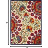 image:imageNourison Home Aloha Red Multicolor 3 x 5 Area Rug  Easy Clean Non Shedding Bed Room Living Room Dining Room Kitchen 3 x 5RedMulti