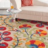 image:imageNourison Home Aloha Red Multicolor 3 x 5 Area Rug  Easy Clean Non Shedding Bed Room Living Room Dining Room Kitchen 3 x 5RedMulti