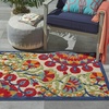 image:imageNourison Home Aloha Red Multicolor 3 x 5 Area Rug  Easy Clean Non Shedding Bed Room Living Room Dining Room Kitchen 3 x 5RedMulti