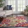 image:imageNourison Home Aloha Red Multicolor 3 x 5 Area Rug  Easy Clean Non Shedding Bed Room Living Room Dining Room Kitchen 3 x 5RedMulti
