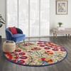 image:imageNourison Home Aloha Red Multicolor 3 x 5 Area Rug  Easy Clean Non Shedding Bed Room Living Room Dining Room Kitchen 3 x 5RedMulti