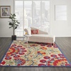 image:imageNourison Home Aloha Red Multicolor 3 x 5 Area Rug  Easy Clean Non Shedding Bed Room Living Room Dining Room Kitchen 3 x 5RedMulti