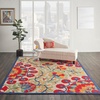 image:imageNourison Home Aloha Red Multicolor 3 x 5 Area Rug  Easy Clean Non Shedding Bed Room Living Room Dining Room Kitchen 3 x 5RedMulti