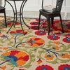 image:imageNourison Home Aloha Red Multicolor 3 x 5 Area Rug  Easy Clean Non Shedding Bed Room Living Room Dining Room Kitchen 3 x 5RedMulti