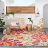 image:imageNourison Home Aloha Red Multicolor 3 x 5 Area Rug  Easy Clean Non Shedding Bed Room Living Room Dining Room Kitchen 3 x 5RedMulticolor