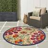 image:imageNourison Home Aloha Red Multicolor 3 x 5 Area Rug  Easy Clean Non Shedding Bed Room Living Room Dining Room Kitchen 3 x 5RedMulticolor