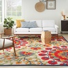 image:imageNourison Home Aloha Red Multicolor 3 x 5 Area Rug  Easy Clean Non Shedding Bed Room Living Room Dining Room Kitchen 3 x 5RedMulticolor