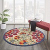 image:imageNourison Home Aloha Red Multicolor 3 x 5 Area Rug  Easy Clean Non Shedding Bed Room Living Room Dining Room Kitchen 3 x 5RedMulticolor