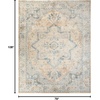 image:imageNourison Home Astra Machine Washable Beige 33 x 5 Area Rug  Easy Clean Non Shedding Bed Room Living Room Dining Room Kitchen 3 x 5Beige Blue