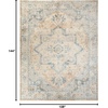 image:imageNourison Home Astra Machine Washable Beige 33 x 5 Area Rug  Easy Clean Non Shedding Bed Room Living Room Dining Room Kitchen 3 x 5Beige Blue