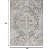 image:imageNourison Home Astra Machine Washable Beige 33 x 5 Area Rug  Easy Clean Non Shedding Bed Room Living Room Dining Room Kitchen 3 x 5Grey Blue