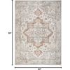 image:imageNourison Home Astra Machine Washable Beige 33 x 5 Area Rug  Easy Clean Non Shedding Bed Room Living Room Dining Room Kitchen 3 x 5Grey Multicolor