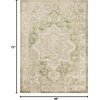 image:imageNourison Home Astra Machine Washable Beige 33 x 5 Area Rug  Easy Clean Non Shedding Bed Room Living Room Dining Room Kitchen 3 x 5Ivory Green
