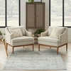 image:imageNourison Home Astra Machine Washable Beige 33 x 5 Area Rug  Easy Clean Non Shedding Bed Room Living Room Dining Room Kitchen 3 x 5Light Blue
