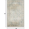 image:imageNourison Home Astra Machine Washable Beige 33 x 5 Area Rug  Easy Clean Non Shedding Bed Room Living Room Dining Room Kitchen 3 x 5Light Blue