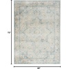 image:imageNourison Home Astra Machine Washable Beige 33 x 5 Area Rug  Easy Clean Non Shedding Bed Room Living Room Dining Room Kitchen 3 x 5Light Blue