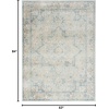 image:imageNourison Home Astra Machine Washable Beige 33 x 5 Area Rug  Easy Clean Non Shedding Bed Room Living Room Dining Room Kitchen 3 x 5Light Blue