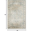 image:imageNourison Home Astra Machine Washable Beige 33 x 5 Area Rug  Easy Clean Non Shedding Bed Room Living Room Dining Room Kitchen 3 x 5Light Blue