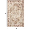 image:imageNourison Home Astra Machine Washable Beige 33 x 5 Area Rug  Easy Clean Non Shedding Bed Room Living Room Dining Room Kitchen 3 x 5Rust