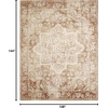 image:imageNourison Home Astra Machine Washable Beige 33 x 5 Area Rug  Easy Clean Non Shedding Bed Room Living Room Dining Room Kitchen 3 x 5Rust