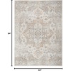 image:imageNourison Home Astra Machine Washable Beige 33 x 5 Area Rug  Easy Clean Non Shedding Bed Room Living Room Dining Room Kitchen 3 x 5Silver Grey