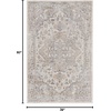 image:imageNourison Home Astra Machine Washable Beige 33 x 5 Area Rug  Easy Clean Non Shedding Bed Room Living Room Dining Room Kitchen 3 x 5Silver Grey