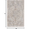 image:imageNourison Home Astra Machine Washable Beige 33 x 5 Area Rug  Easy Clean Non Shedding Bed Room Living Room Dining Room Kitchen 3 x 5Silver Grey