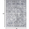 image:imageNourison Home Astra Machine Washable Gold Grey 53 x 7 Area Rug  Easy Clean Non Shedding Bed Room Living Room Dining Room Kitchen 5 x 7Dark Blue