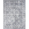 image:imageNourison Home Astra Machine Washable Gold Grey 53 x 7 Area Rug  Easy Clean Non Shedding Bed Room Living Room Dining Room Kitchen 5 x 7Dark Blue