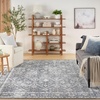 image:imageNourison Home Astra Machine Washable Gold Grey 53 x 7 Area Rug  Easy Clean Non Shedding Bed Room Living Room Dining Room Kitchen 5 x 7Dark Blue