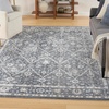 image:imageNourison Home Astra Machine Washable Gold Grey 53 x 7 Area Rug  Easy Clean Non Shedding Bed Room Living Room Dining Room Kitchen 5 x 7Dark Blue