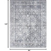 image:imageNourison Home Astra Machine Washable Gold Grey 53 x 7 Area Rug  Easy Clean Non Shedding Bed Room Living Room Dining Room Kitchen 5 x 7Dark Blue