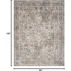 image:imageNourison Home Astra Machine Washable Gold Grey 53 x 7 Area Rug  Easy Clean Non Shedding Bed Room Living Room Dining Room Kitchen 5 x 7Gold Grey