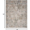 image:imageNourison Home Astra Machine Washable Gold Grey 53 x 7 Area Rug  Easy Clean Non Shedding Bed Room Living Room Dining Room Kitchen 5 x 7Gold Grey