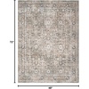 image:imageNourison Home Astra Machine Washable Gold Grey 53 x 7 Area Rug  Easy Clean Non Shedding Bed Room Living Room Dining Room Kitchen 5 x 7Gold Grey