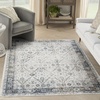 image:imageNourison Home Astra Machine Washable Gold Grey 53 x 7 Area Rug  Easy Clean Non Shedding Bed Room Living Room Dining Room Kitchen 5 x 7Ivory Blue