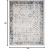 image:imageNourison Home Astra Machine Washable Gold Grey 53 x 7 Area Rug  Easy Clean Non Shedding Bed Room Living Room Dining Room Kitchen 5 x 7Ivory Blue