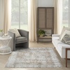 image:imageNourison Home Astra Machine Washable Gold Grey 53 x 7 Area Rug  Easy Clean Non Shedding Bed Room Living Room Dining Room Kitchen 5 x 7Silver Taupe