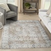 image:imageNourison Home Astra Machine Washable Gold Grey 53 x 7 Area Rug  Easy Clean Non Shedding Bed Room Living Room Dining Room Kitchen 5 x 7Silver Taupe