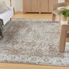 image:imageNourison Home Astra Machine Washable Gold Grey 53 x 7 Area Rug  Easy Clean Non Shedding Bed Room Living Room Dining Room Kitchen 5 x 7Silver Taupe
