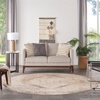image:imageNourison Home Astra Machine Washable Ivory Blue 33 x 5 Area Rug  Easy Clean Non Shedding Bed Room Living Room Dining Room Kitchen 3 x 5Beige