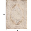image:imageNourison Home Astra Machine Washable Ivory Blue 33 x 5 Area Rug  Easy Clean Non Shedding Bed Room Living Room Dining Room Kitchen 3 x 5Beige