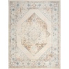 image:imageNourison Home Astra Machine Washable Ivory Blue 33 x 5 Area Rug  Easy Clean Non Shedding Bed Room Living Room Dining Room Kitchen 3 x 5Ivory Blue