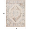 image:imageNourison Home Astra Machine Washable Ivory Blue 33 x 5 Area Rug  Easy Clean Non Shedding Bed Room Living Room Dining Room Kitchen 3 x 5Ivory Blue