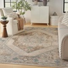 image:imageNourison Home Astra Machine Washable Ivory Blue 33 x 5 Area Rug  Easy Clean Non Shedding Bed Room Living Room Dining Room Kitchen 3 x 5Ivory Blue