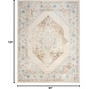 image:imageNourison Home Astra Machine Washable Ivory Blue 33 x 5 Area Rug  Easy Clean Non Shedding Bed Room Living Room Dining Room Kitchen 3 x 5Ivory Blue